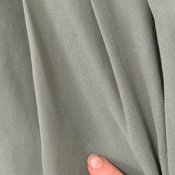 NWT Lulu’s Sage Brush Green Strapless Front Split Bridesmaid Prom Dress Medium - Picture 5 of 16